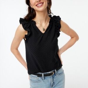 J Crew Flutter Sleeve Top